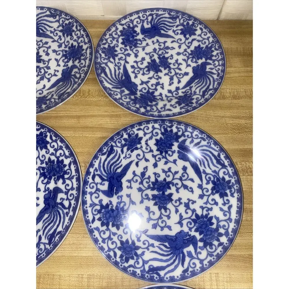 Set Of 8 Salad Lunch Plates 7-3/4” NORITAKE HOWO Flying Phoenix Japan